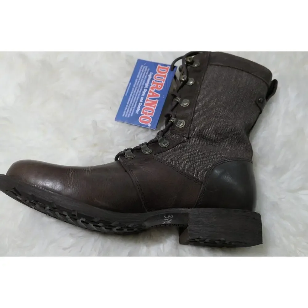 NWT Durango Drifter Womens 8" Coffee Brown Leather Military Size 9 Boots DRD0322 - Picture 5 of 16